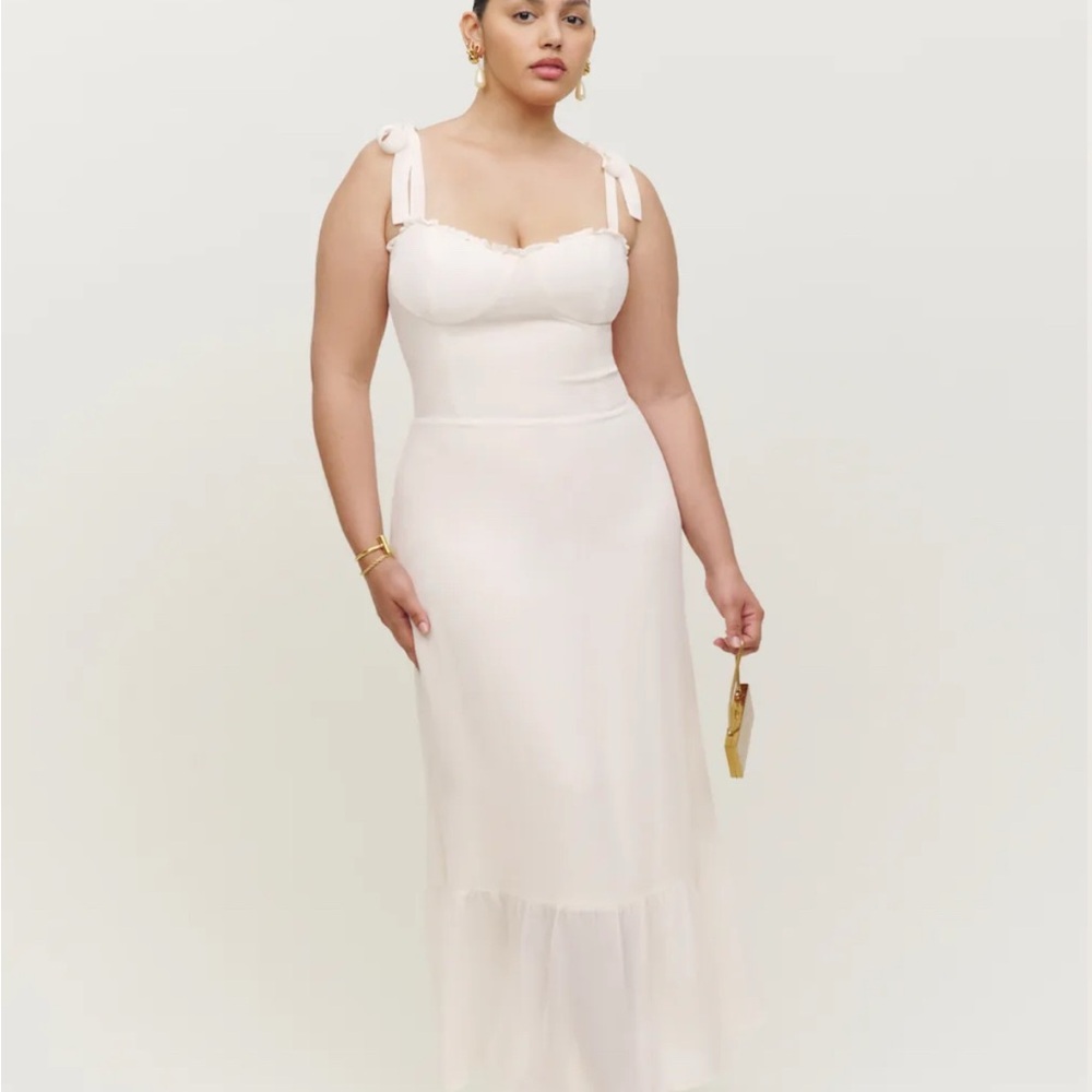 Reformation Nikita White Sleeveless Dress